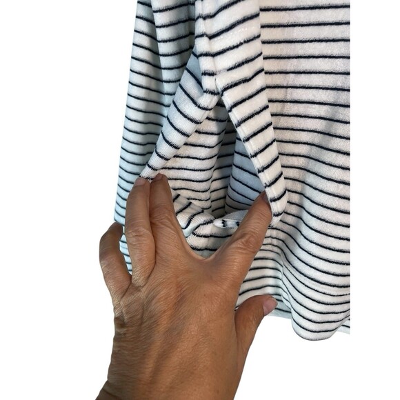 VINEYARD VINES Striped Terry Hoodie Womens Size shep shirt Small Preppy - Picture 8 of 12